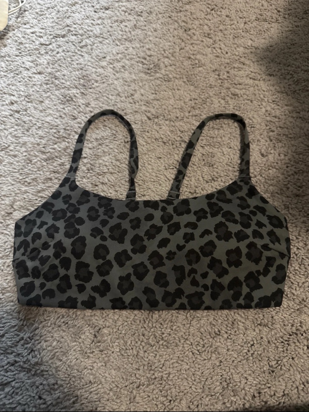 Lululemon Leopard Print Bralette - Gray/Black